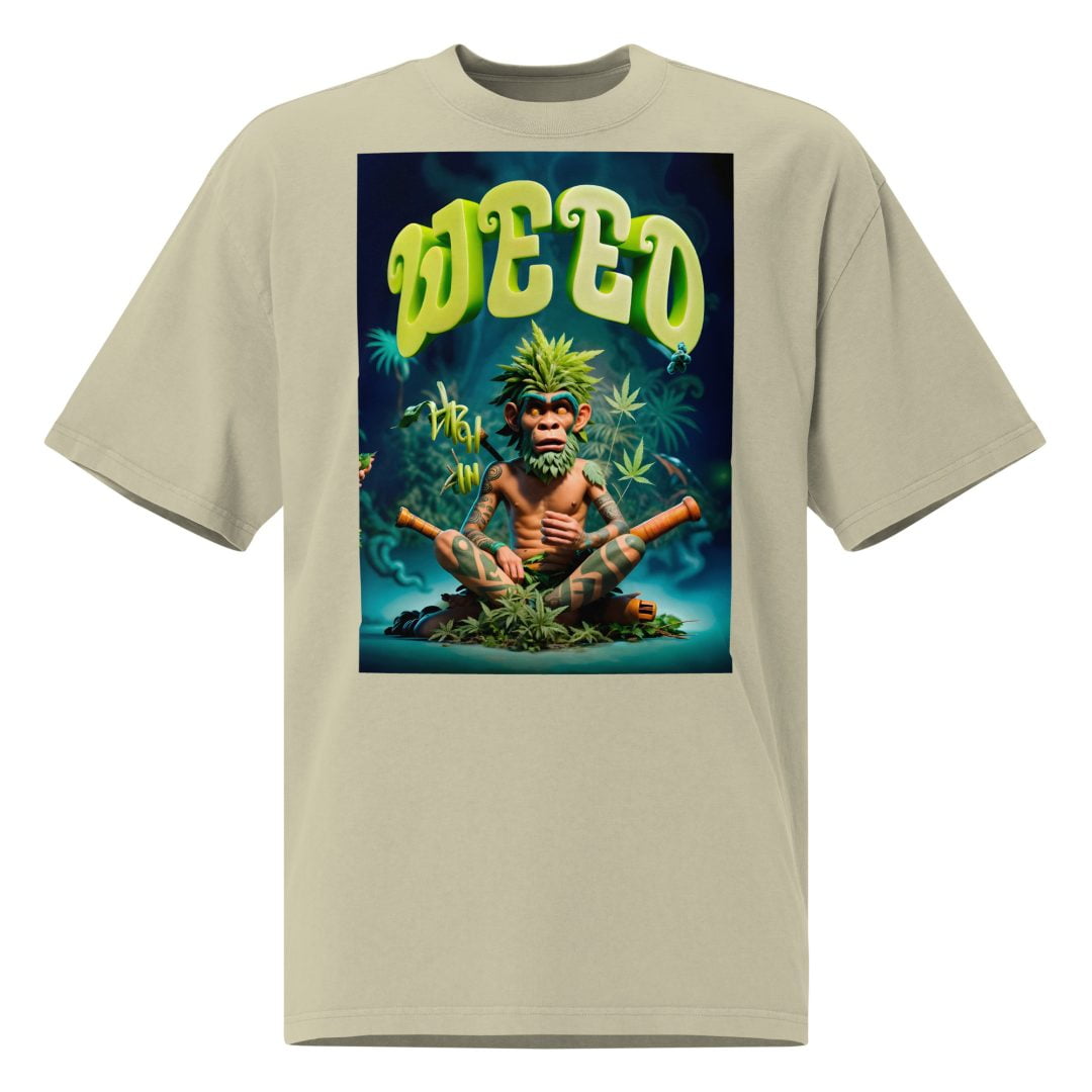 Camiseta diseño weed color eucalipto - Artcoiris