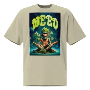 Camiseta diseño weed color eucalipto - Artcoiris