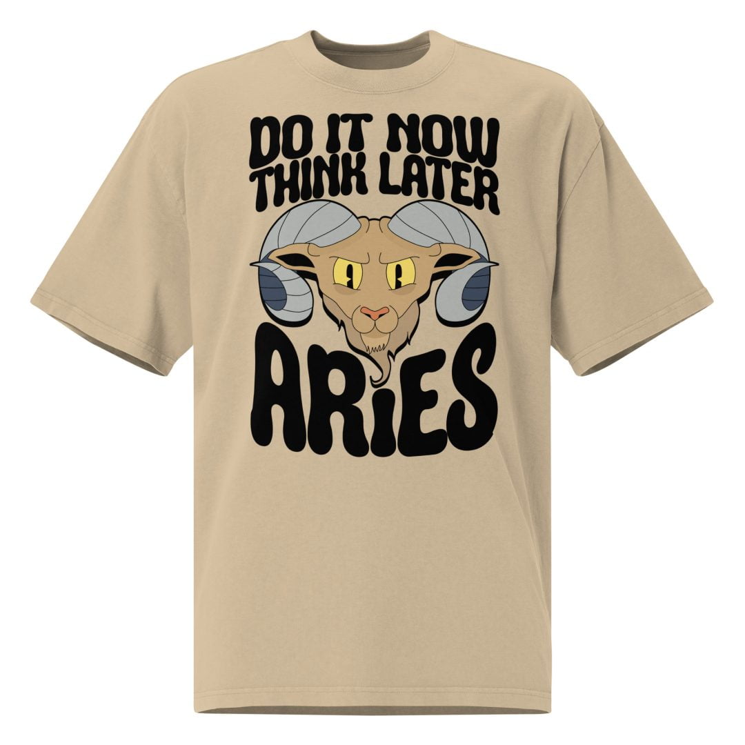 camiseta beige Aries - Artcoiris