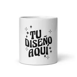 Taza blanca brillante